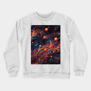 Galactic Dreamweave: Cosmic Elegance in Vivid Hues Crewneck Sweatshirt